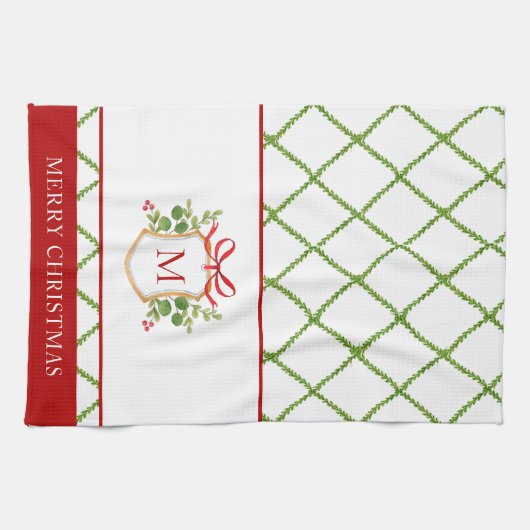 Elegantes Wappen mit erstklassigem Urlaub Geschirrtuch (Horizontal)