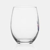 Elegantes Wappen mit Monogramm Weinglas Ohne Stiel (Rechts)