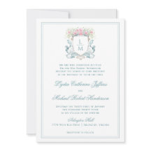 Elegantes Wappen mit Rose | Monografische Hochzeit