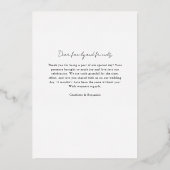 Elegantes Wappen Monogram 1 Foto Vielen Dank für I Folieneinladung (Rückseite)