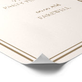 Elegantes Wappen Monogram Golf Wedding Timeline Poster (Ecke)