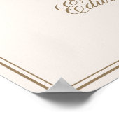 Elegantes Wappen Monogram Golf Wedding Willkommen Poster (Ecke)