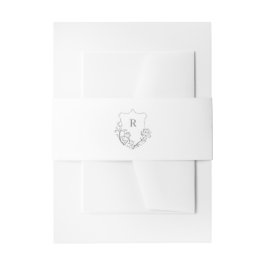 Elegantes Wappen Monogram Wedding Einladungsbanderole