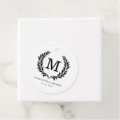 Elegantes Wappen Monogram Wedding Geschenkanhänger (Beispiel)