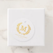 Elegantes Wappen Monogram Wedding Geschenkanhänger (Mit Box)