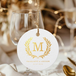 Elegantes Wappen Monogram Wedding Geschenkanhänger