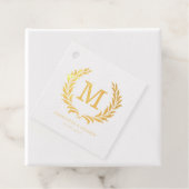 Elegantes Wappen Monogram Wedding Geschenkanhänger (Mit Box)