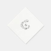 Elegantes Wappen Monogram Wedding Napkin Serviette (Ecke)