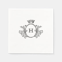 Elegantes Wappen Monogram Wedding Napkin
