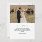 Elegantes Wappen Monogramm 2 Foto Dankeskarte (Rückseite)