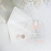 Elegantes Wappen-Monogramm-Hochzeit Acryleinladungen