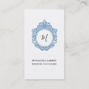 Elegantes Wappen-Rahmen-Monogramm Visitenkarte