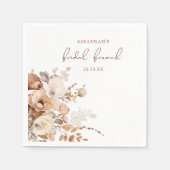 Elegantes warmes Blush-Brautparty Serviette (Vorderseite)