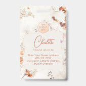 Elegantes Wasserfarbe-Script-Logo Foto Make-up Ausweis (Rückseite)