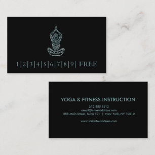 Elegantes Wasserfarbe-YOGA-Instructor-Logo Visitenkarte