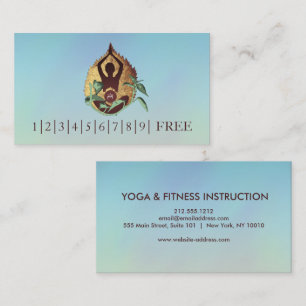 Elegantes Wasserfarbe-YOGA-Instructor-Logo Visitenkarte