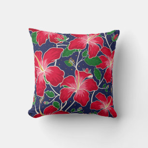 Elegantes Wasserfarben-Blumen-Dekorationsmuster Kissen