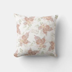 Elegantes Wasserfarben-Blumen-Dekorationsmuster  Kissen