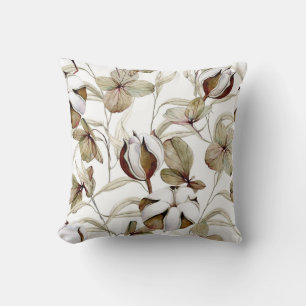 Elegantes Wasserfarben-Blumen-Dekorationsmuster  Kissen