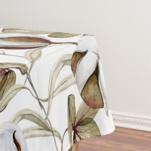 Elegantes Wasserfarben-Blumen-Dekorationsmuster   Tischdecke