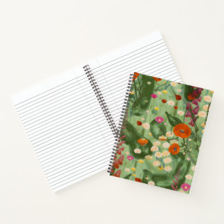 Elegantes Wasserfarben-Blumen-Frühlings-Wildblumen Notizblock