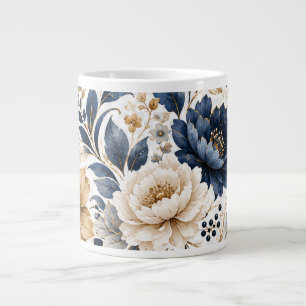 Elegantes Wasserfarben-Blumenbouquet Vintage Flora Jumbo-Tasse