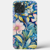 Elegantes Wasserfarben-Blumengarten-Monogramm Case-Mate iPhone Hülle (Rückseite)