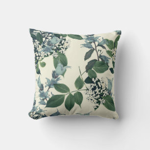 Elegantes Wasserfarben-Blumenmuster Kissen