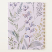 Elegantes Wasserfarben-Botanik-Blumenmuster Planer (Rückseite)
