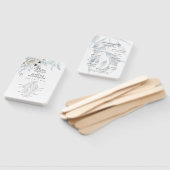 Elegantes Wasserfarben-Dusty-Blue-Floral-Programm Fächer (Non-assembled)