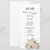 Elegantes Wasserfarben-Eukalyptus-Hochzeitsprogram Menükarte (Vorne/Hinten)