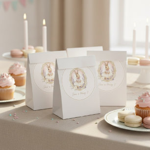 Elegantes Wasserfarben-Hasen-Geburtstag Runder Aufkleber