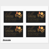 Elegantes Wasserfarben-Herbst-Simmering-Potpourri- Rechteckiger Aufkleber (Blatt)