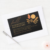 Elegantes Wasserfarben-Herbst-Simmering-Potpourri- Rechteckiger Aufkleber (Umschlag)