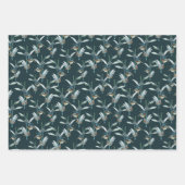 Elegantes Wasserfarben Hummingbird Botanisches Mus Geschenkpapier Set (Vorderseite)