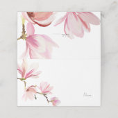 Elegantes Wasserfarben Romantisches Brautparty Platzkarte (Außenseite Aufgefaltet)