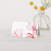 Elegantes Wasserfarben Romantisches Brautparty Platzkarte (Rückseite)