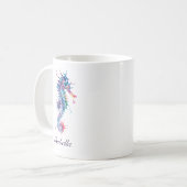 Elegantes Wasserfarben-Seepferdchen Kaffeetasse (Vorderseite Links)