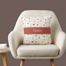 Elegantes Wasserfarben-Wald-Monogramm-Name