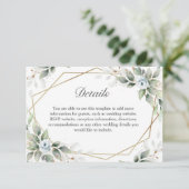 Elegantes Wasserfarbendrost, blaue Foliage Details Begleitkarte (Stehend Vorderseite)