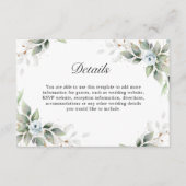 Elegantes Wasserfarbendrost, blaue Foliage Details Begleitkarte (Vorderseite)