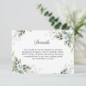 Elegantes Wasserfarbendrost, blaue Foliage Details Begleitkarte (Stehend Vorderseite)