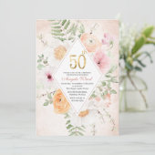 Elegantes Wasserfarbengeburtstag - Einladung (Stehend Vorderseite)