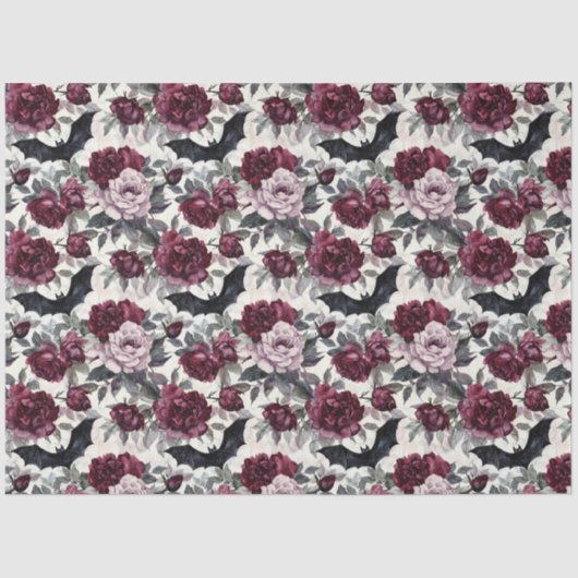 Elegantes WasserfarbenHalloween Seidenpapier (Vorderseite)