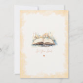 Elegantes Wasserfarbenkapitel Ein Storybook Geburt Einladung (Rückseite)