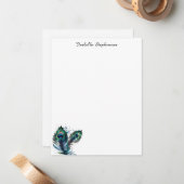 Elegantes Wasserfarbenparadies Personalisiert Mitteilungskarte (Vorderseite/Rückseite Beispiel)