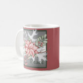 Elegantes Wasserfarbenpoinsettia benutzerdefiniert Kaffeetasse (Vorderseite Links)