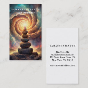 Elegantes Wasserfarblogo Zen Yoga Healing Health B Visitenkarte