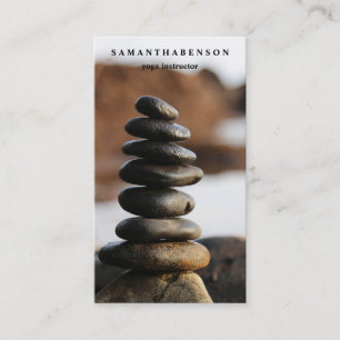 Elegantes Wasserfarblogo Zen Yoga Healing Health B Visitenkarte