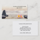 Elegantes Wasserfarblogo Zen Yoga Healing Health B Visitenkarte (Vorne/Hinten)